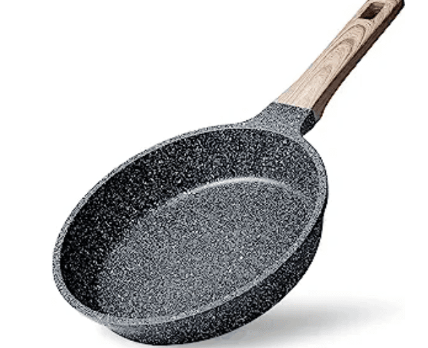 CAROTE Frying Pan,Nonstick Skillet, 8-Inch Fry Pan Non Stick Granite Egg Pan Omelet Pans, Stone Cookware Chef's Pan, PFOA Free,Induction Compatible (Classic Granite, 8-Inch)