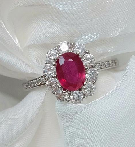 천연 루비반지 보석반지 몽아무흐7x5