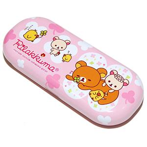 리락쿠마 안경/다용도 필통 케이스(핑크)