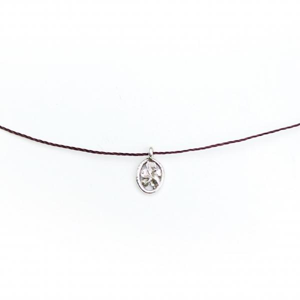 동그란 실버 팬던트 실 목걸이 / Rounded Silver Pendant Necklace
