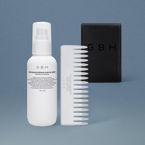 [기프트 세트] GBH 지비에이치 데미지 리페어 헤어 오일 세럼 & 헤어 콤 세트