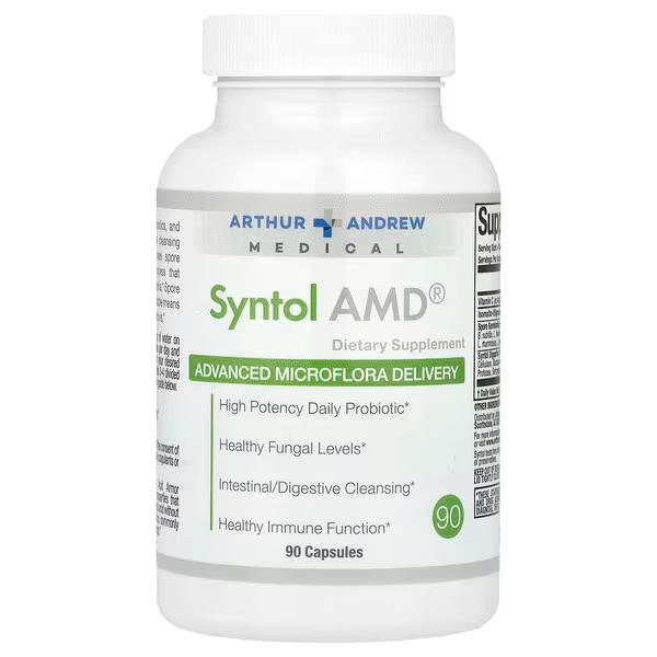 Arthur Andrew Medical, Syntol AMD, 향상된 미생물총 전달, 500mg, 캡슐 90정