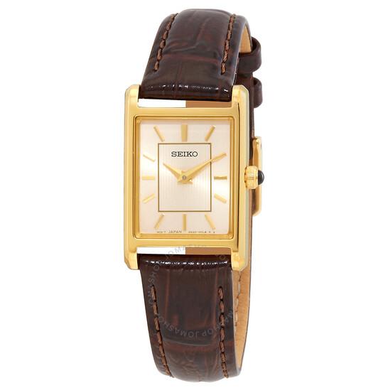 Essentials Quartz Light Champagne Dial Ladies Watch