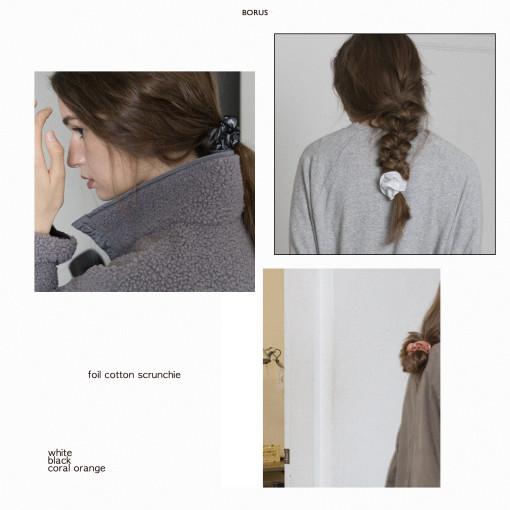 BORUS-포일 코튼 스크런치-3컬러