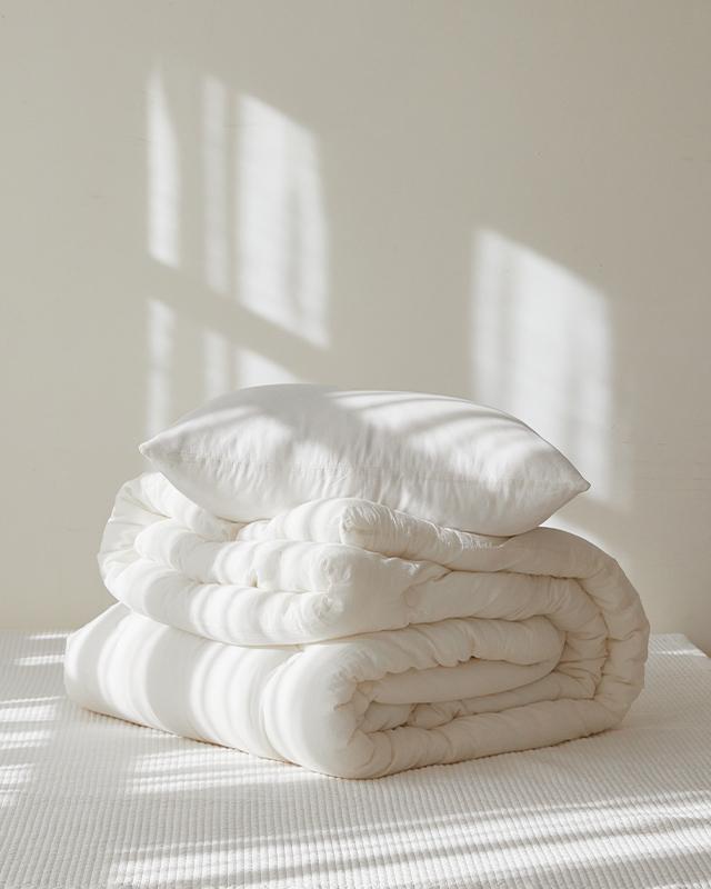 구름 속에 푹 클라우드 60수 아사광목 원형누빔 차렵이불-2컬러(SS/Q/K)