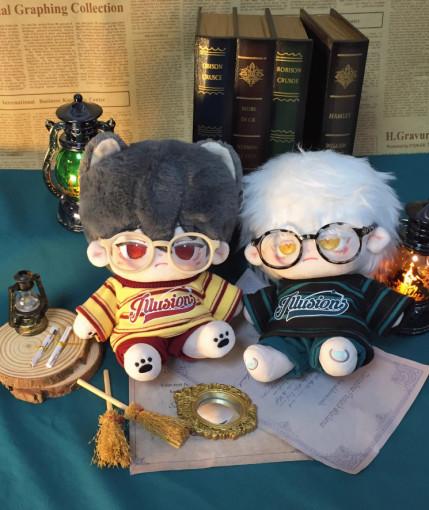 10cm 20cm 일몰 그림 맨투맨 상의 하의 안경 솜인형 아이돌 무속성인형 의상 옷