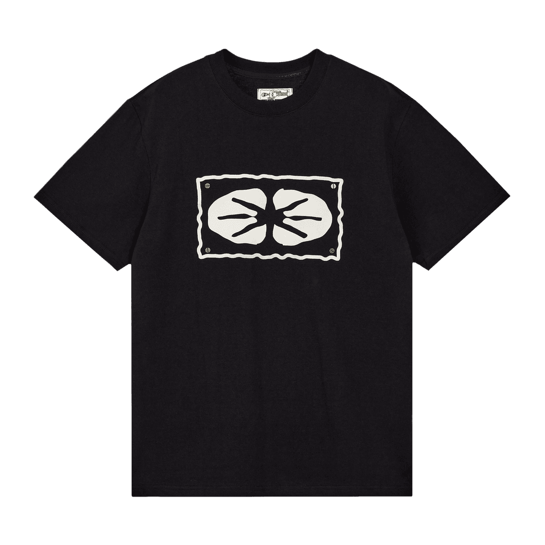 [ERTR] Star Logo Nail 1/2 T-Shirt Black