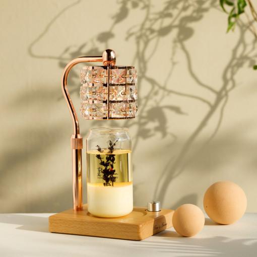 엔틱우드 캔들워머 심신안정 불면증에 도움이되는 천연 에센셜 아로마 리얼 라벤더 캔들 : 캔들백화점