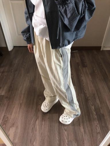 사이드 배색 나일론 트랙팬츠 (6colors)