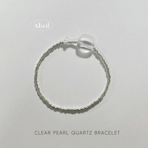 [아브릴] Clear Pearl Quartz Bracelet