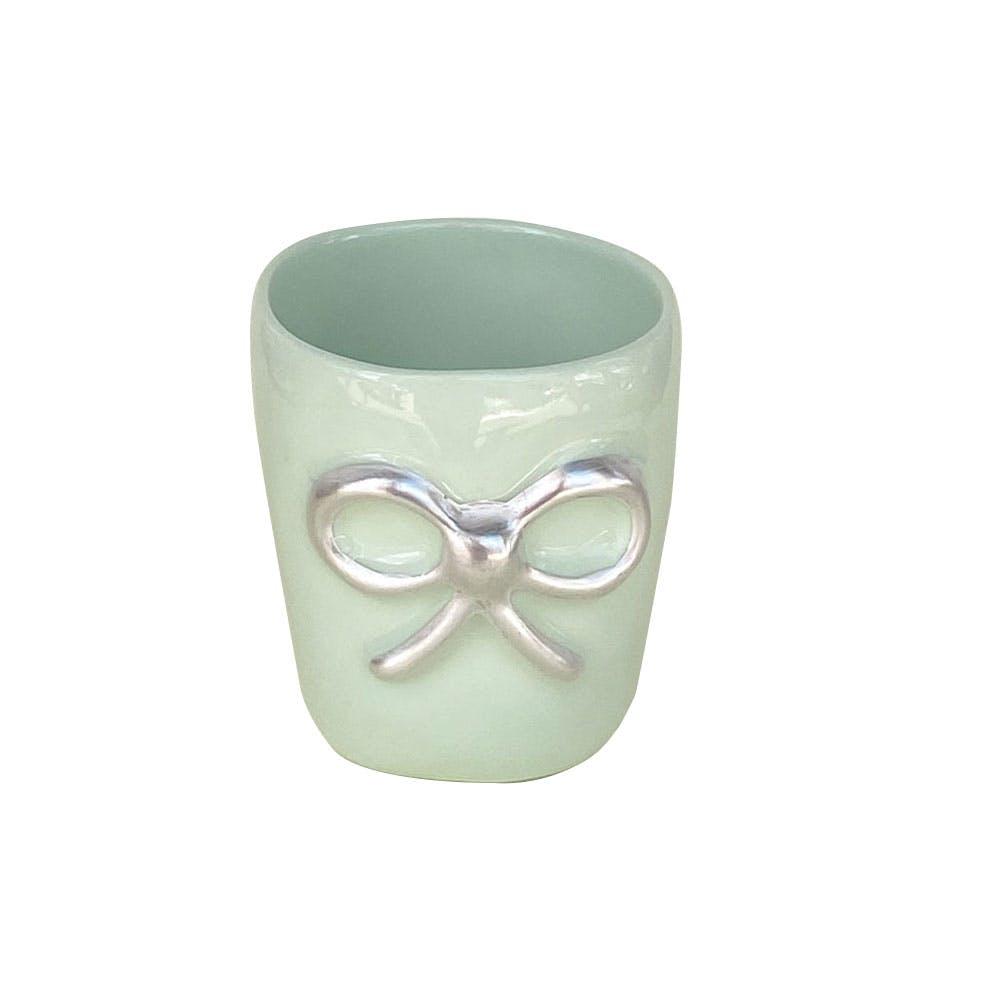 라임 실버 라인 리본 컵