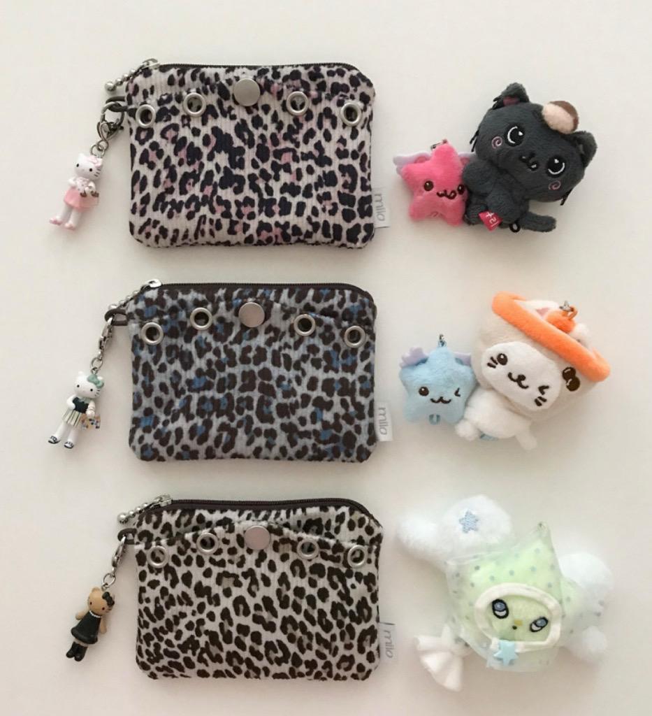 코튼캔디 레오파드 카드지갑 - 3 colors (호피 동전 명함 교통카드 키링 지갑)