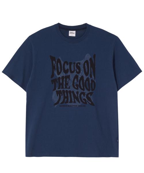 GEOMETRY LETTERING TEE_deep blue