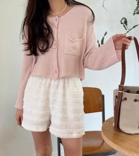 [파브fav] 썸머 라운드 크롭가디건 여름 가디건