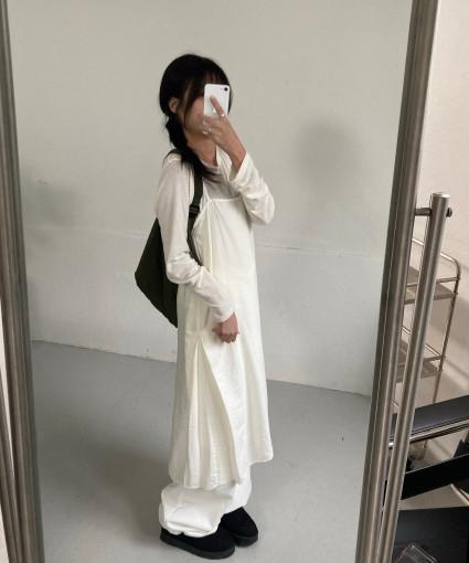 쉬어 레이어드 원피스(3color)