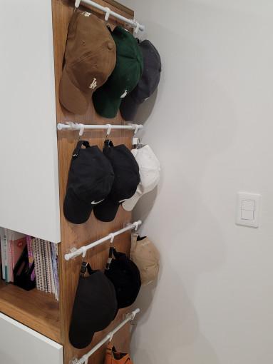 모자걸이 모자거치대 문옷걸이 무타공 못없이 3구