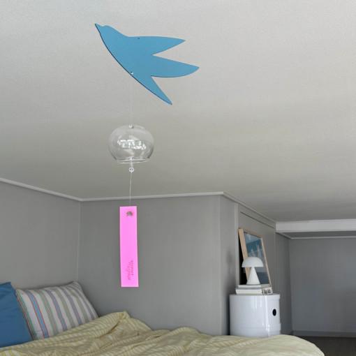 평화로운 풍경 유리종 모빌