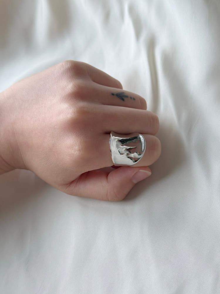[POKKI] silver arc ring, 실버 아크링, 아크링 유광실버