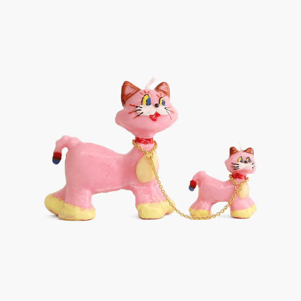 PINK CATS CANDLE