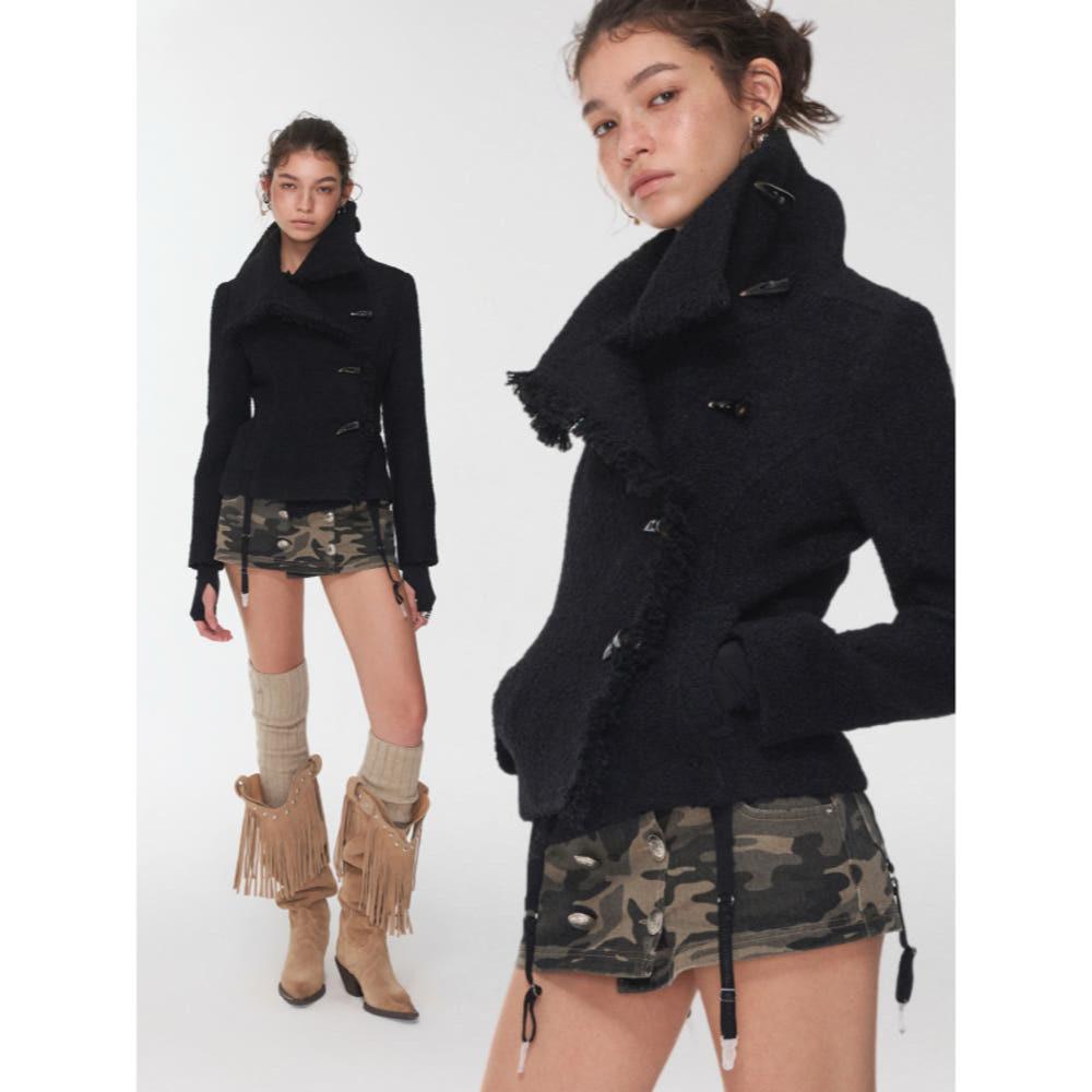 1JINN STUDIO 원진스튜디오 코트 스탠드업 칼라 울 코트