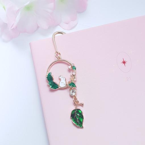 금속 책갈피 토끼숲 북마크