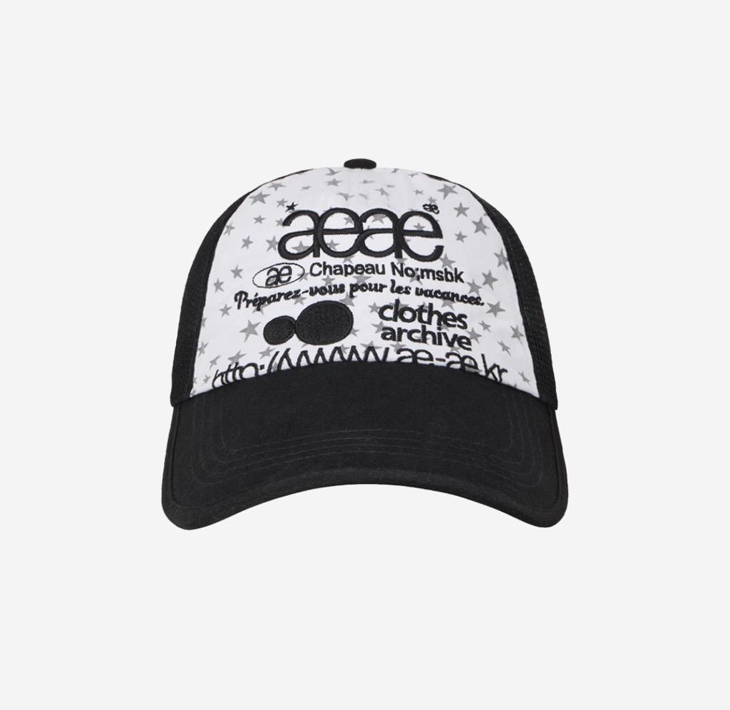 [예약 배송] [KREAM단독] AEAE Web Logo Star Mesh Cap Black