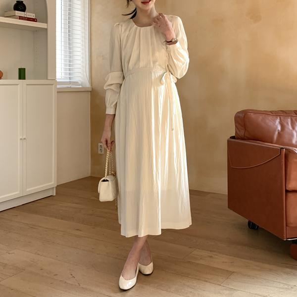 임부복*마농핀턱 임산부원피스 (벨트 SET)