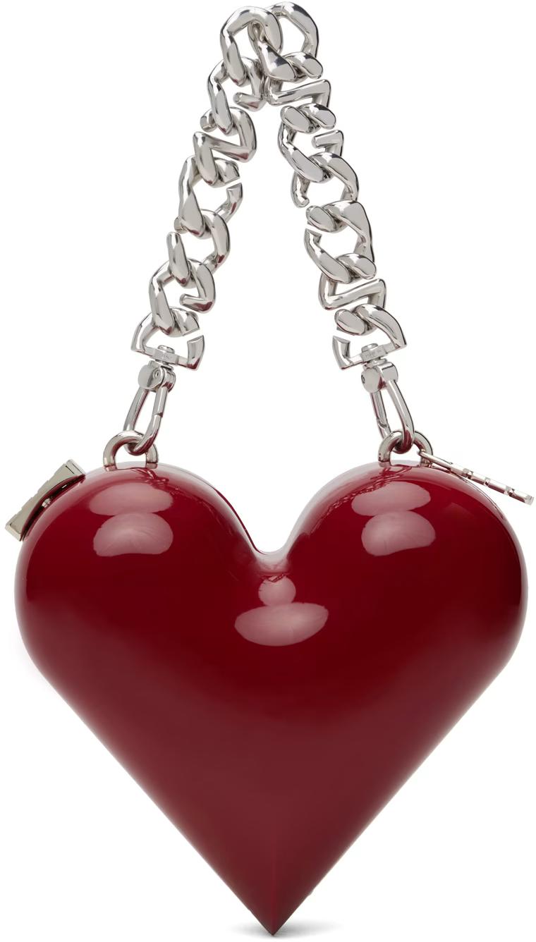 레드 하트 핸드백