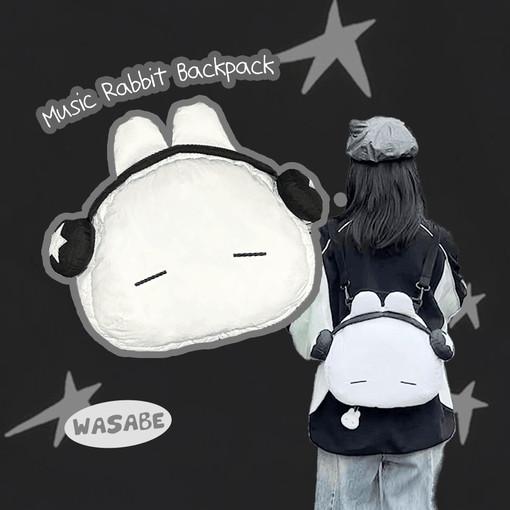 와사베 뮤직 토끼 백팩 헤드셋 인형 가방