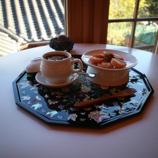 12각 자개 트레이 37cm