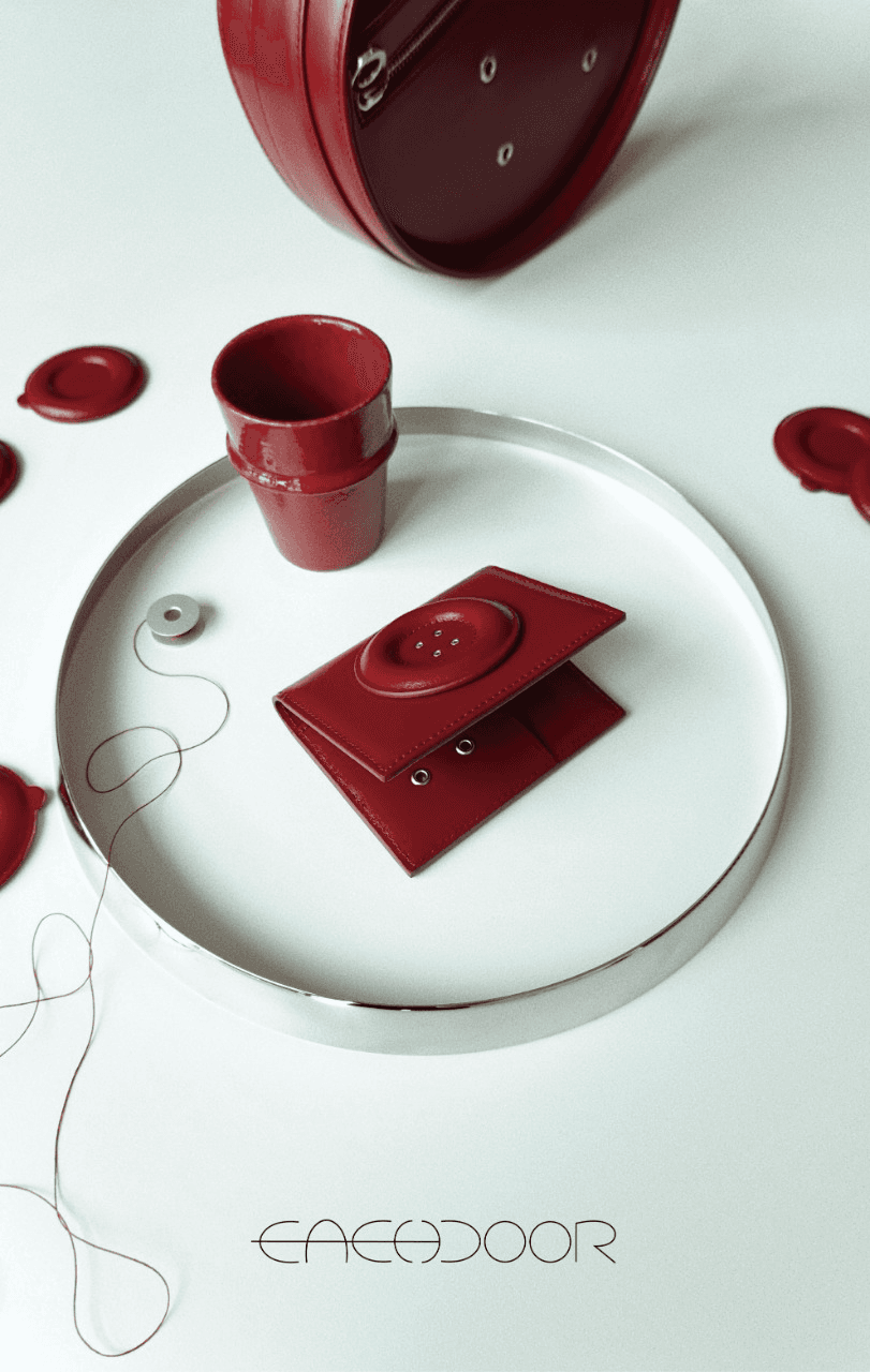 BUTTON CARD WALLET | RED