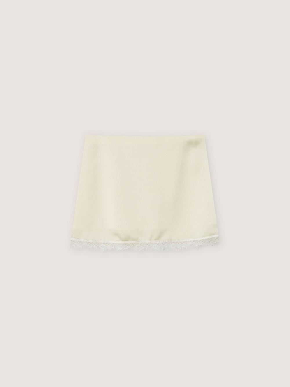 [3rd] Bella Satin Skirt - Cream