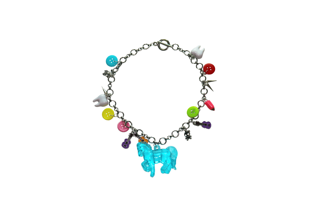 HAPPY HORSE NECKLACE (BLUE)