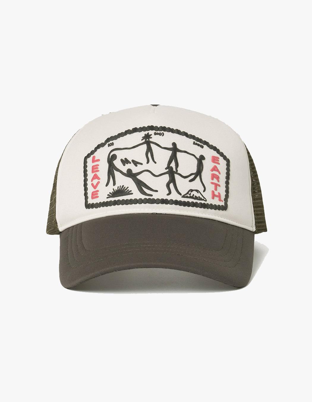 Tribe  Dance Mesh Trucker Cap - Khaki