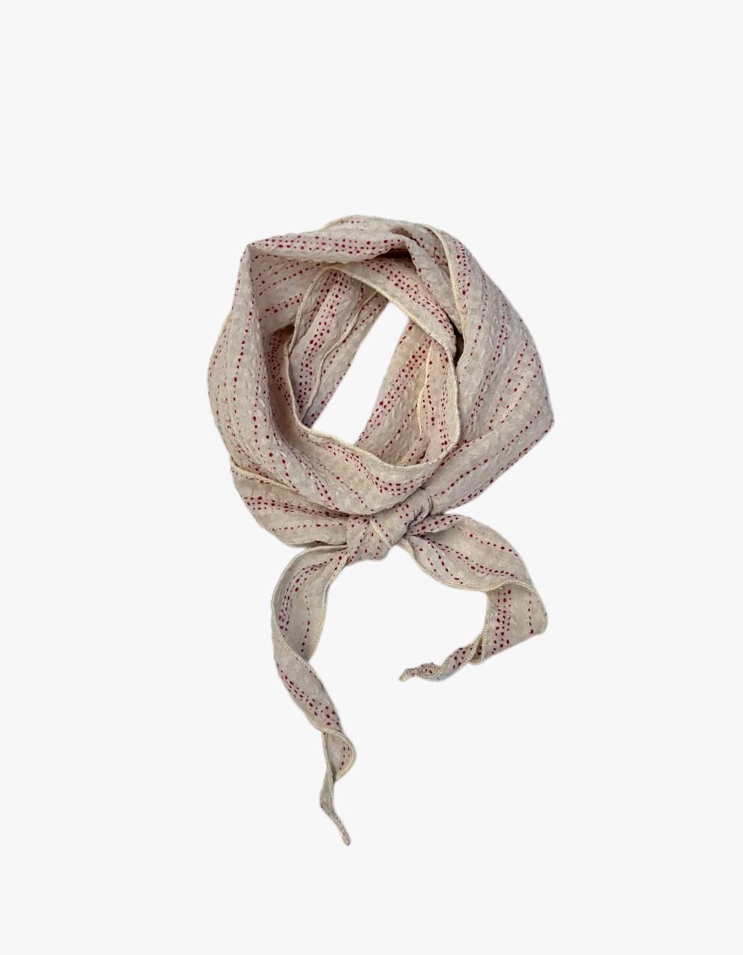 Mini Dot Scarf - Beige
