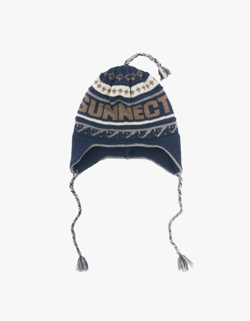 Jacquard Tassel Beanie - Navy