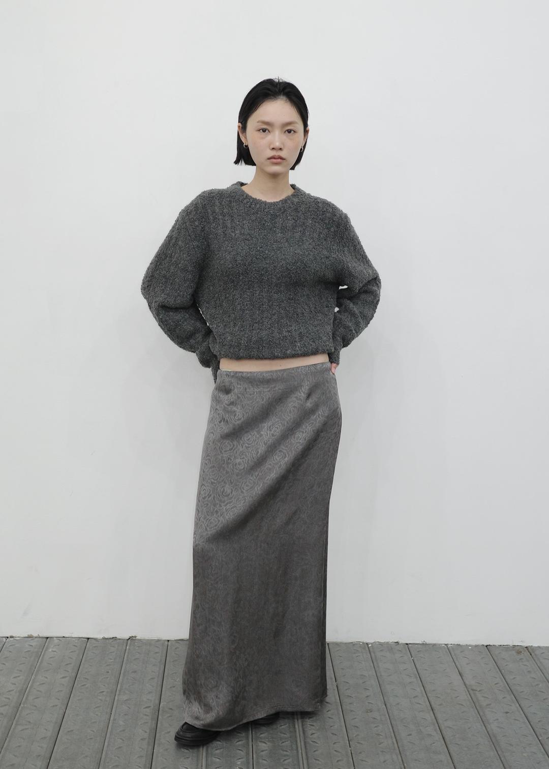 [ 2차 프리오더 ] BOTANIC MAXI SKIRT [GREY]