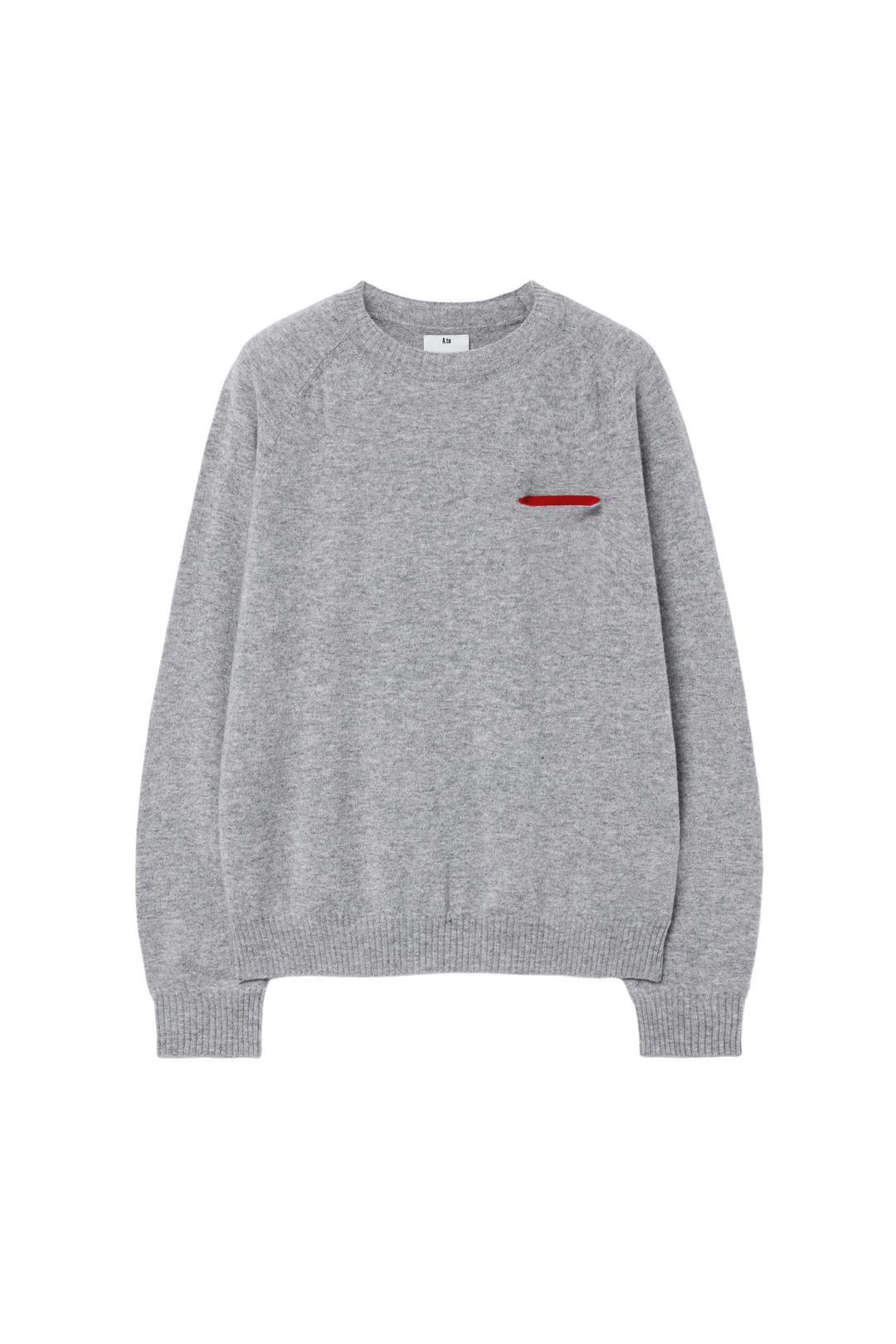 HEARTCUT KNIT(GREY/RED)