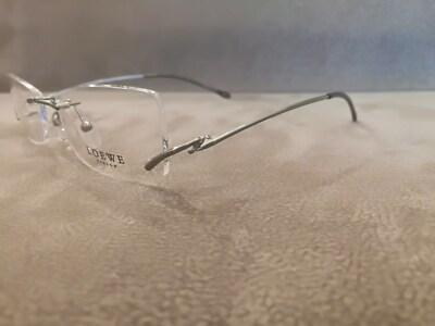Loewe 빈티지 무테 안경 프레임 모델 VLW 108 색 시니 실버 54-15