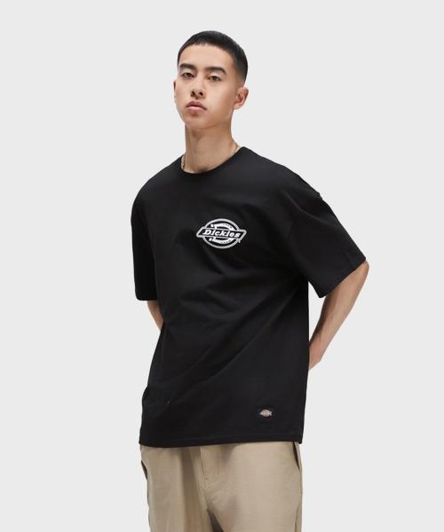 아이코닉 모노 로고 티셔츠 Black