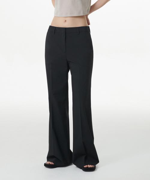 [쿨탠다드] 우먼즈 루즈 플레어 히든 밴딩 슬랙스 [블랙]