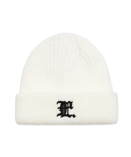 GOTHIC OVERSIZED BEANIE ivory