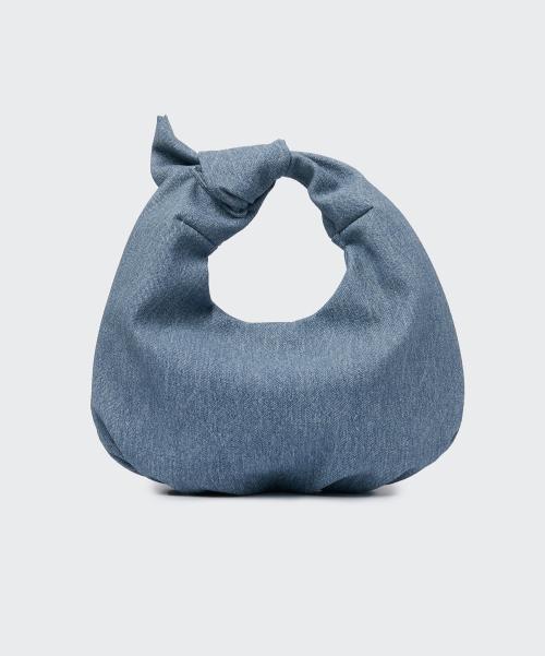 우먼즈 데님 라이크 덤플링 호보 백 [라이트 인디고]