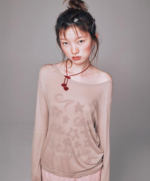 YOUHEETIC STAR LONG SLEEVE BEIGE