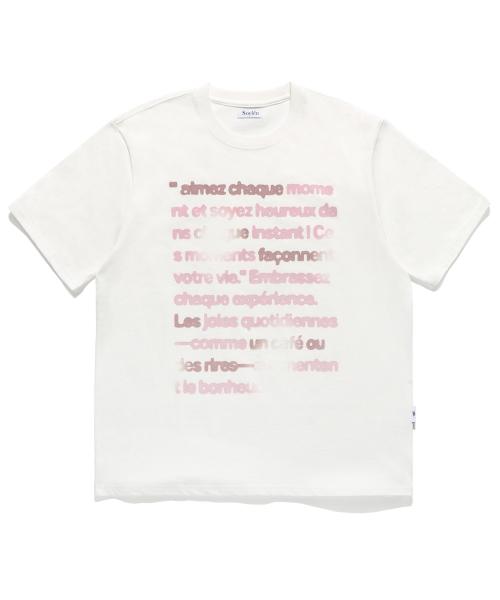 블러 레터 티 (오프화이트)