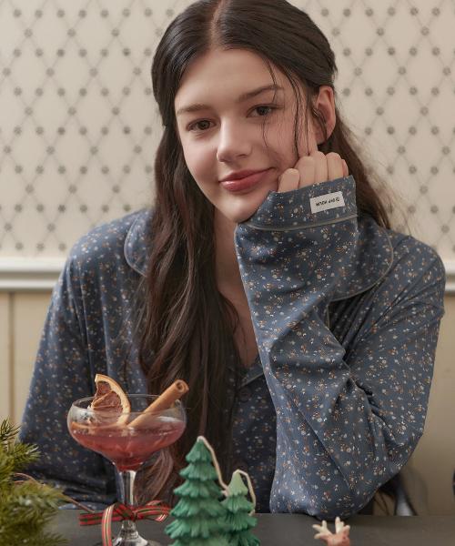 네이벨 피치 플러프 긴팔 잠옷 세트