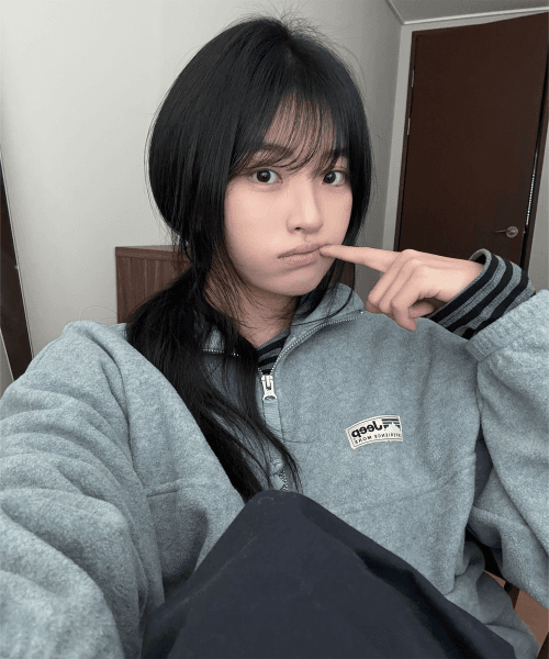 에센셜 스몰로고 하프집업 플리스 (JR5TSF192MG)