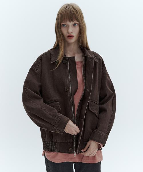 데님 포켓 점퍼_BROWN