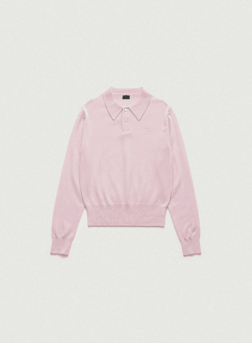 Cashmere Wimblyn Knit Polo Shirt_Pink