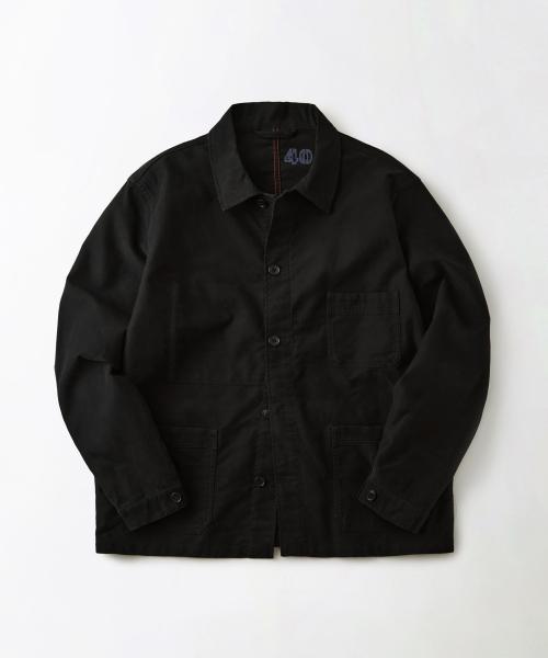 [MUT lab] MOLESKIN FRENCH WORK JACKET_BLACK